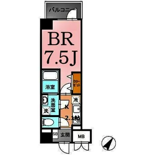 TRE LUCE横濱関内【4階】の間取り