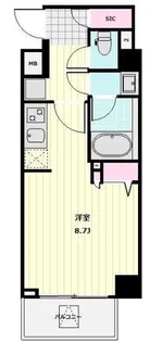 ヴィークブライト南麻布【6階】の間取り