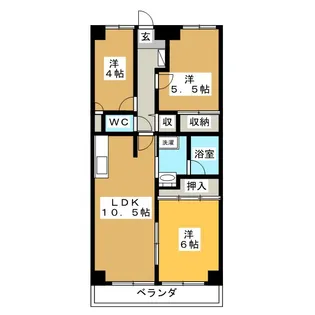 シャルマン島村【3階】の間取り