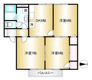 ユーティーライズB棟【2階】の間取り