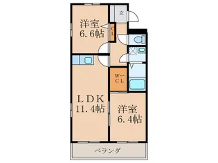 ヴィラ・アンボワ-ズ【2階】の間取り