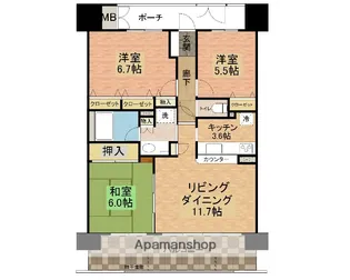 T’s garden(ティーズガーデン)【10階】の間取り