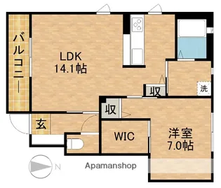 サンライトC【1階】の間取り