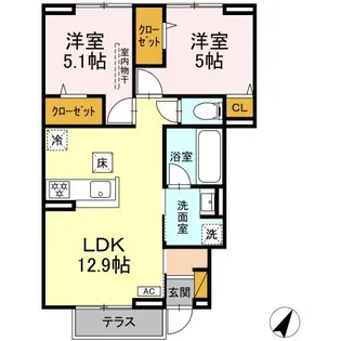 La Maison Masha【1階】の間取り