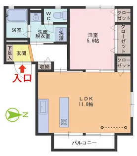 メゾン ポラムB棟【2階】の間取り