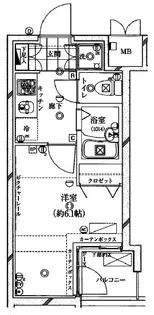 ガリシア早稲田【8階】の間取り