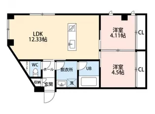 リベルタ鳥栖駅前【1階】の間取り