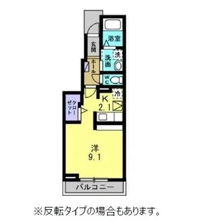 フランミナミ久留米【1階】の間取り