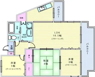 ラヴィスタ東豊中【2階】の間取り