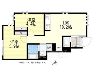 プレノアール烏山【1階】の間取り
