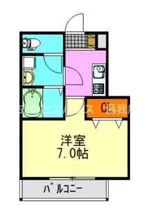 ジーメゾン千葉長洲ユディン【3階】の間取り