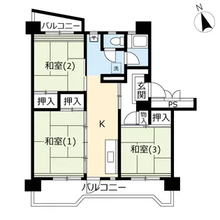 UR鳶尾【6階】の間取り