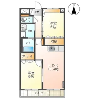NoblePark嶋【2階】の間取り
