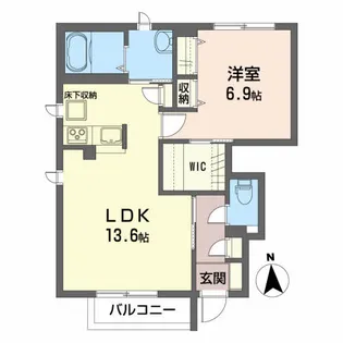 メゾンマスト向中野【1階】の間取り