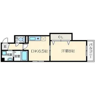 カシェット本町橋【3階】の間取り