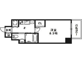 レジュールアッシュ北大阪GRAND STAGE【5階】の間取り