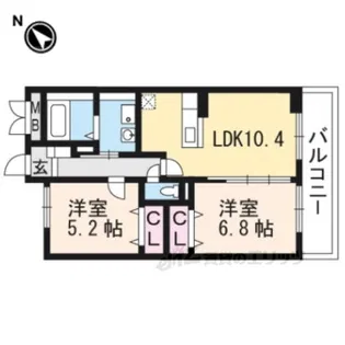 カトルアンソレイエ【3階】の間取り