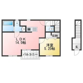 リーブルファイン日永【2階】の間取り