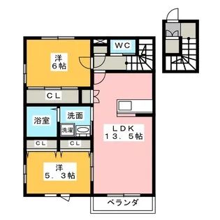 サンエンジェル清洲【2階】の間取り