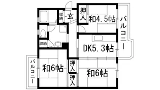 中山五月台2号棟【1階】の間取り