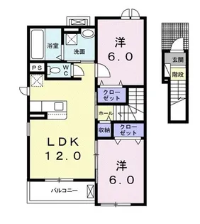 フリーデ A【2階】の間取り