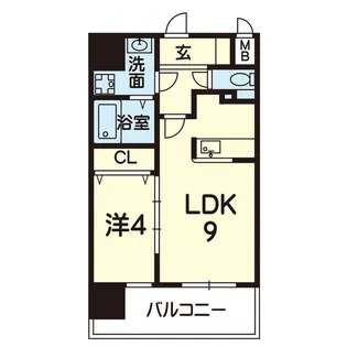ライズ九品寺II【9階】の間取り
