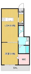 ヴレクールB【1階】の間取り