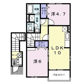 レジデンス サンディットA【2階】の間取り