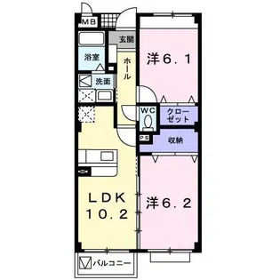 プリーマ【3階】の間取り
