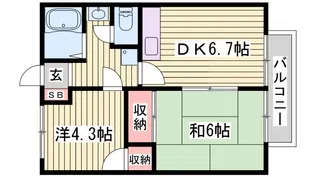 ノーブル御立【1階】の間取り