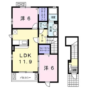 シャインズ ウィンドIII【2階】の間取り