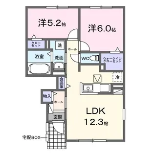 ニュー青雲II【1階】の間取り