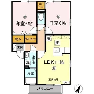 エーデルハイムI【1階】の間取り