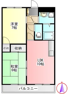 横幕レズィデンスI【2階】の間取り