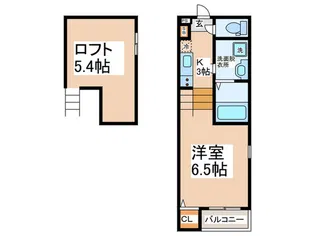 ハーモニーテラス岩田町【2階】の間取り