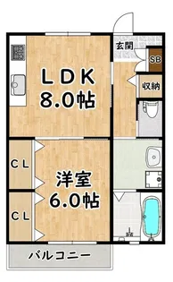 日光ハイツ【1階】の間取り