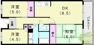 パークアヴェニュー南五葉【1階】の間取り