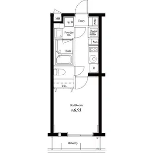 ハーモニーレジデンス東京アーバンスクエア【2階】の間取り