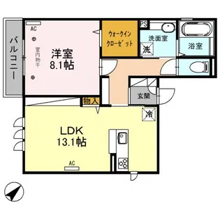 ウィルコート【2階】の間取り