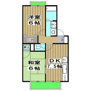 ハイカムール桂【2階】の間取り