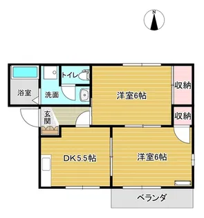 妙見ハイツ【1階】の間取り