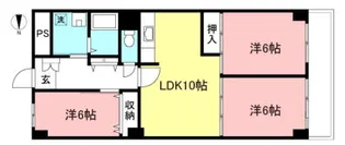 ベルシェ三ツ沢【4階】の間取り