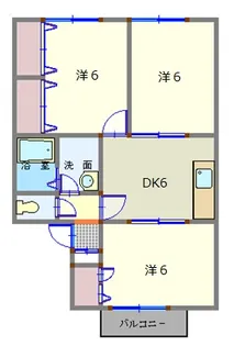 宮城県仙台市宮城野区岩切字鴻巣【アパート】の間取り