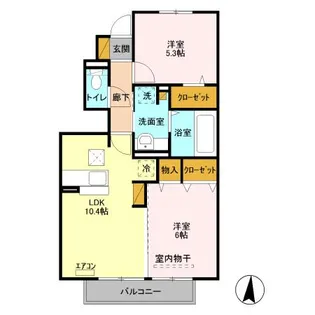 千葉県我孫子市高野山【アパート】の間取り