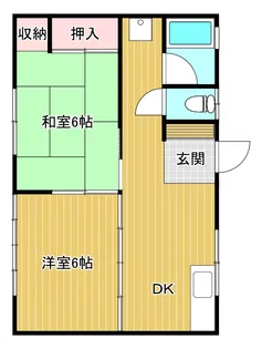 コーポ糸きんB【2階】の間取り