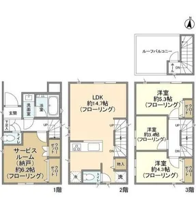 東京都東久留米市南沢5【一戸建】の間取り