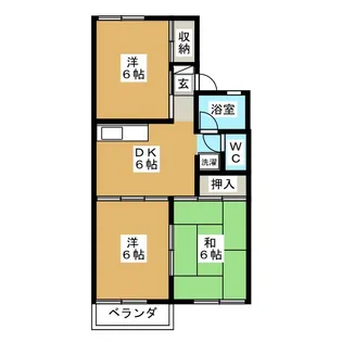 セジュール鈎取【2階】の間取り