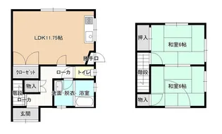 広島県福山市新涯町3【一戸建】の間取り