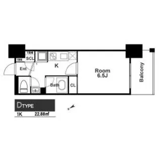 アスヴェル阿波座BLUE EARTH【4階】の間取り