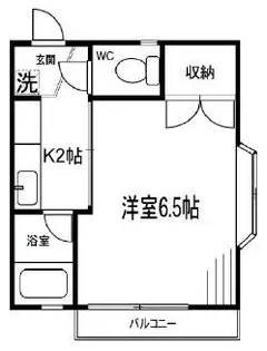 1Kの間取り画像